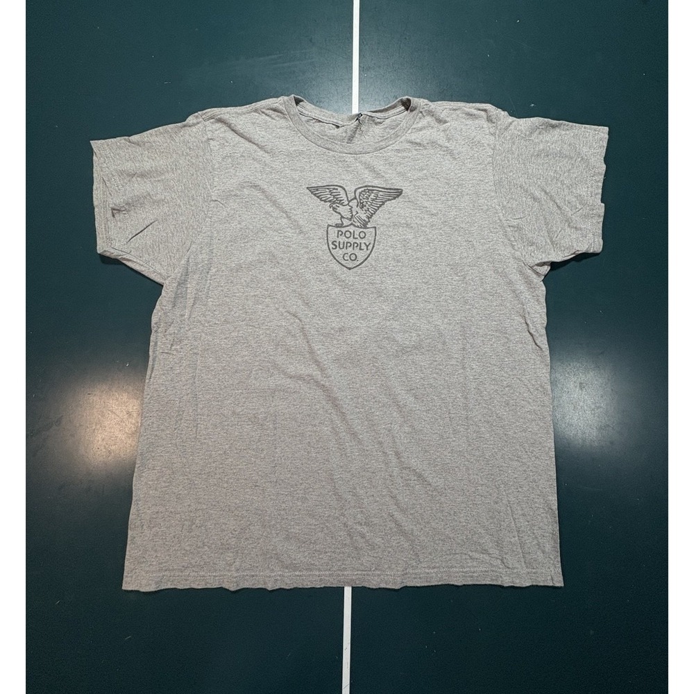 VTG Polo Ralph Lauren Supply Co Military T-Shirt Large Eagle Shield 90s Rare